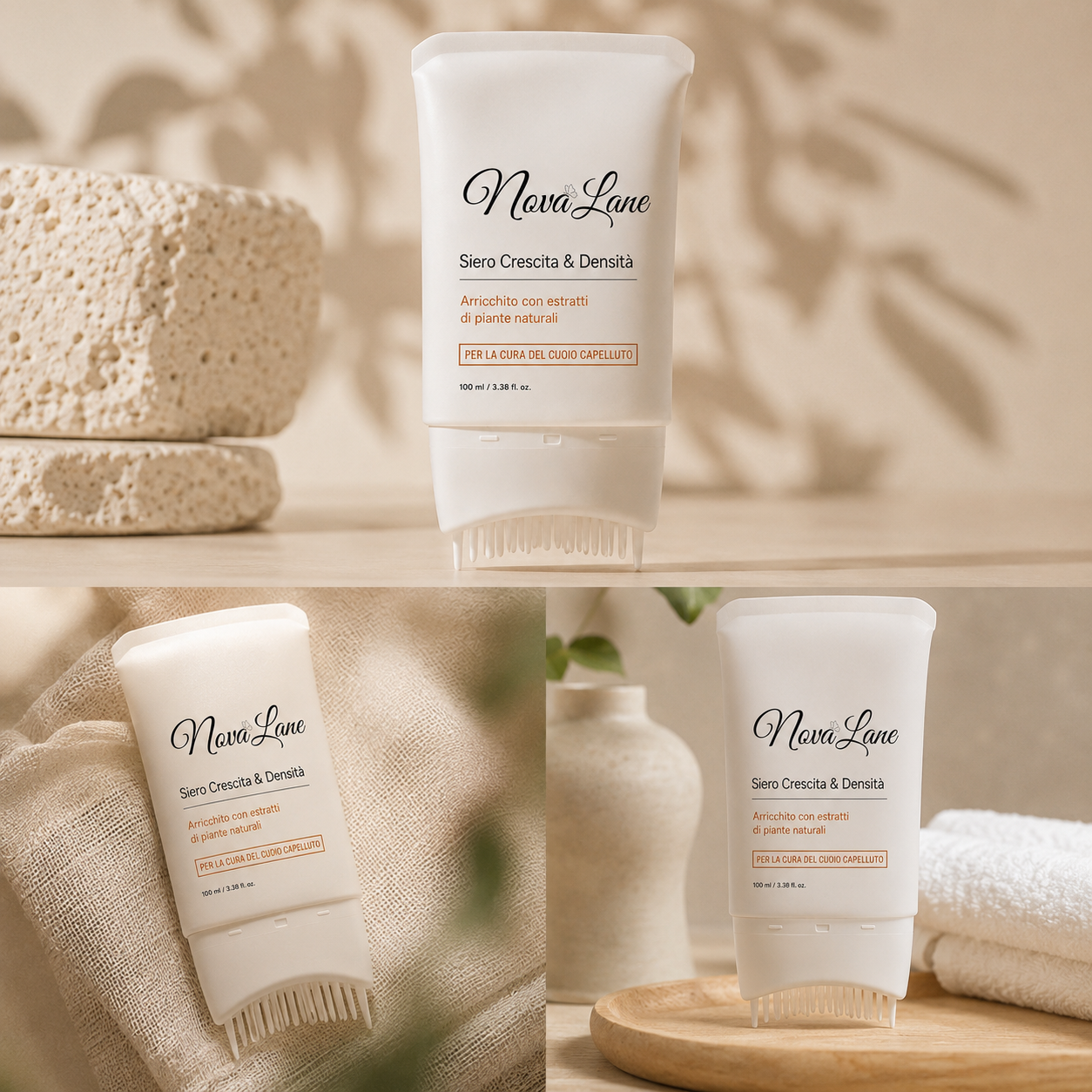 Siero Coreano Ricrescita Capelli Donna con Applicatore Massaggiante