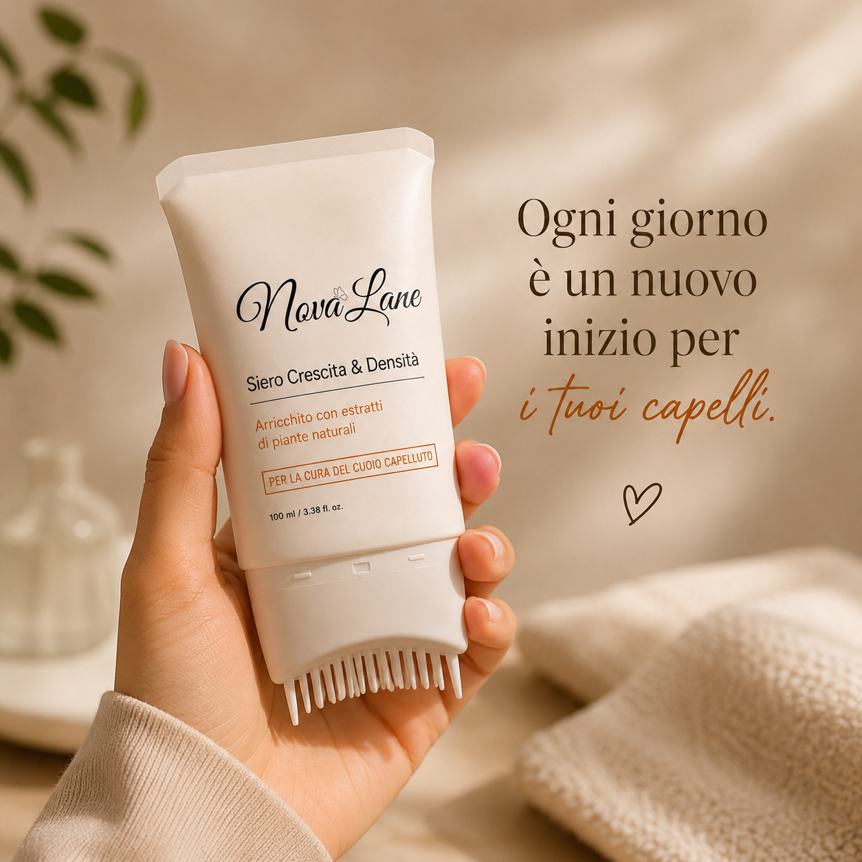 Siero Coreano Ricrescita Capelli Donna con Applicatore Massaggiante